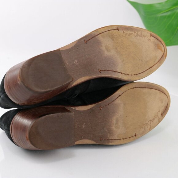 Sam Edelman Womens Petty Boot Size 9.5 Black Suede Bootie Block Heel Boho Comfy - Picture 9 of 11